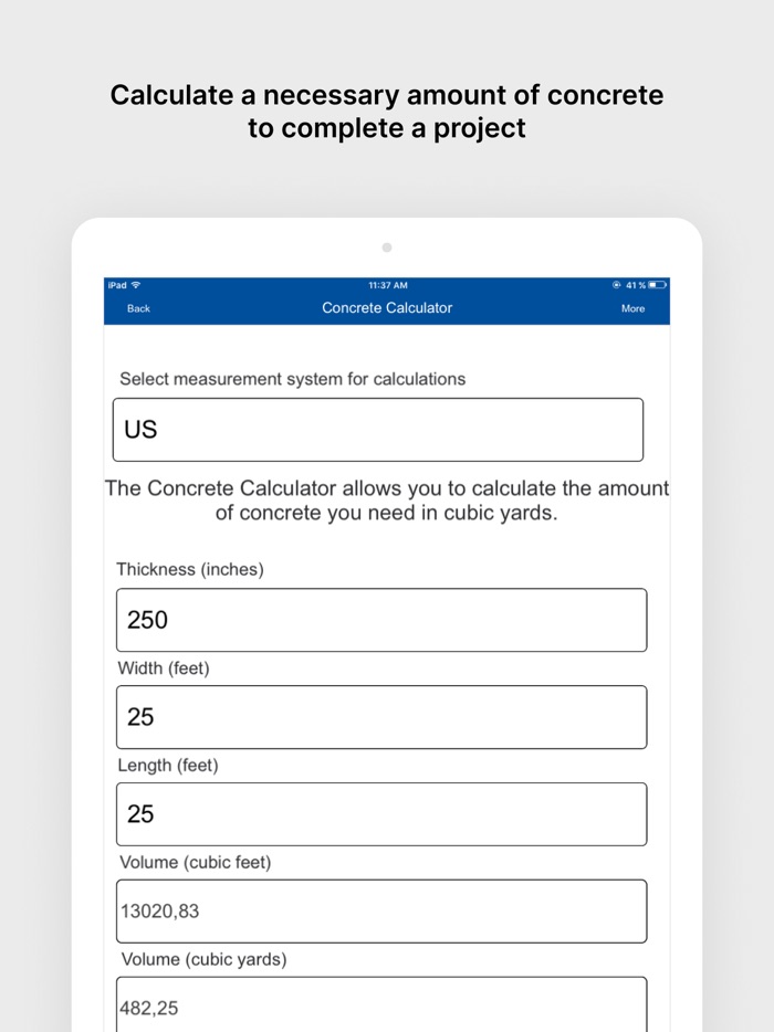 Construction Calc App