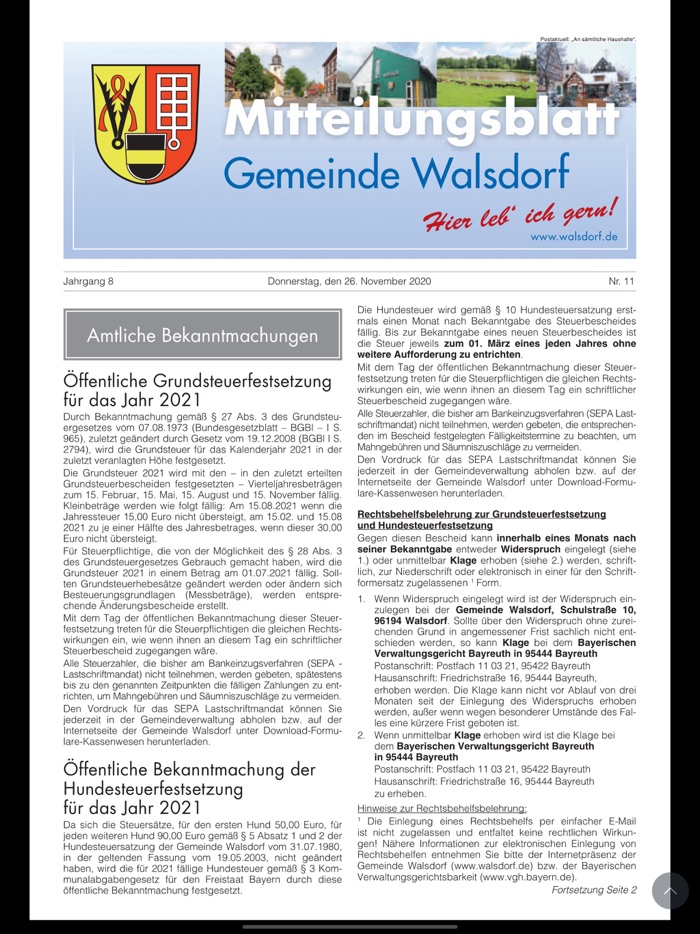 Mitteilungsblatt Walsdorf