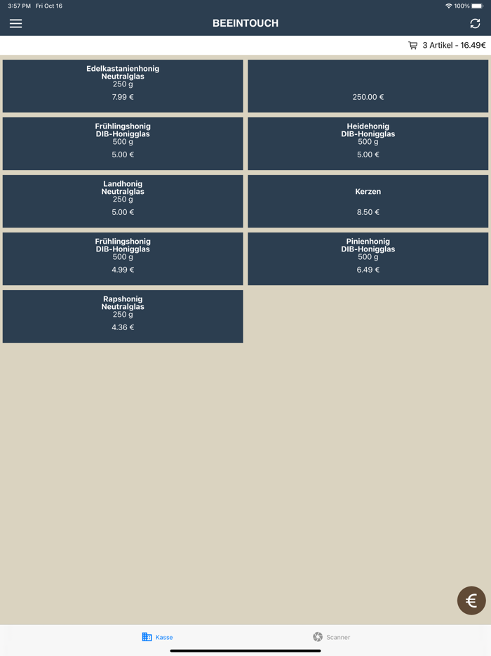 BeeInTouch - Kasse