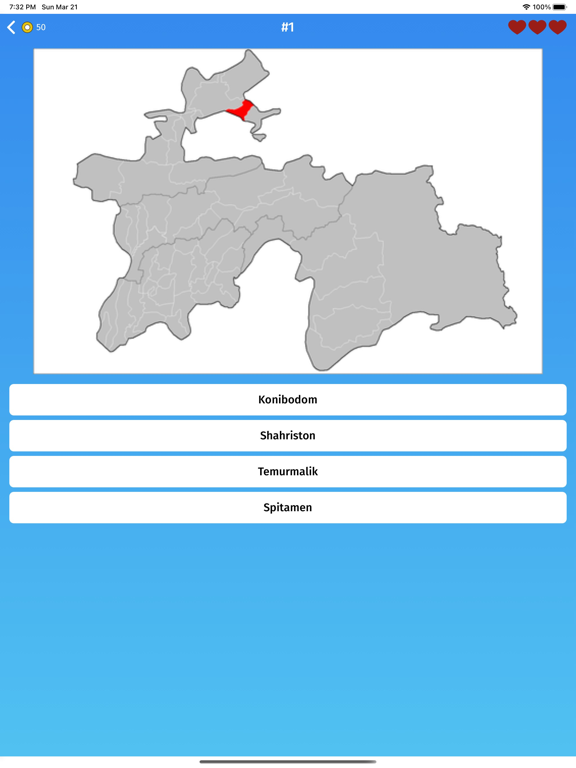 Tajikistan: Provinces Quiz screenshot 2
