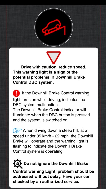 Cadillac Warning Lights Info