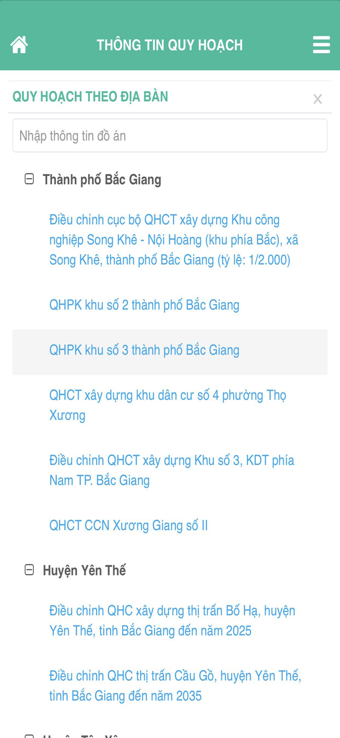 Quy hoạch Bắc Giang