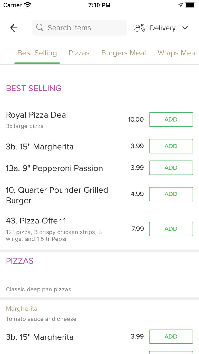 Royal Chicken  Pizza.