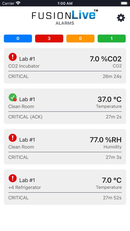 FusionLive Alarms