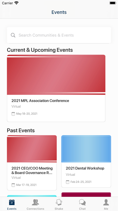 MPL Association Events screenshot 2