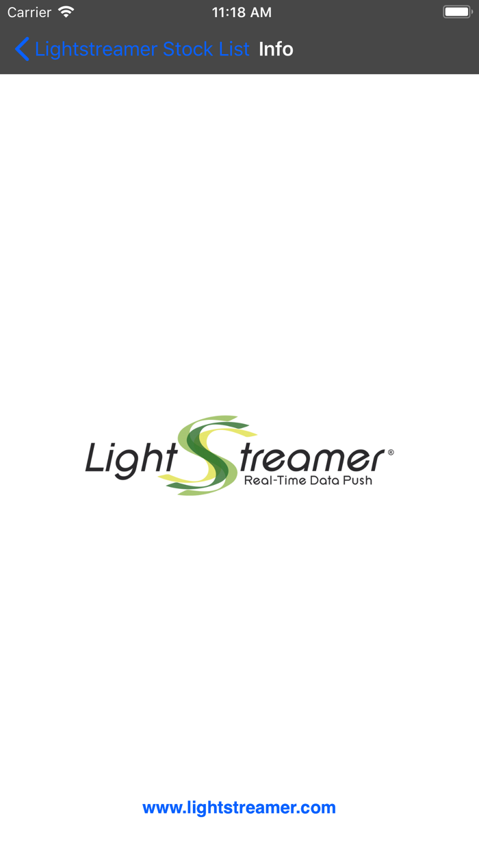 Lightstreamer StockList