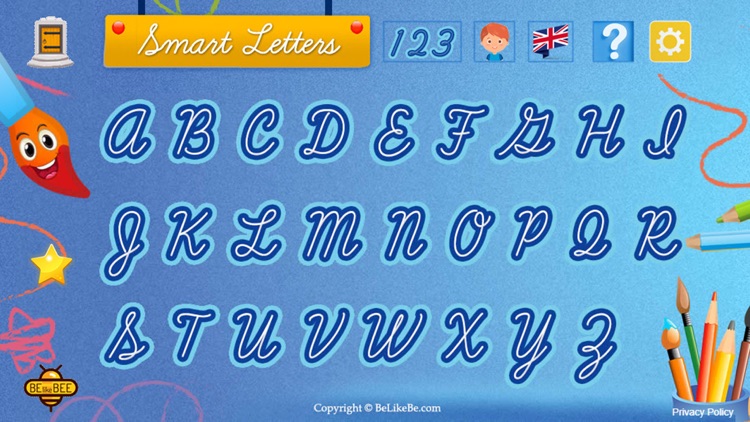 Learning the alphabet for kids