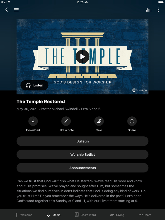 The Wellspring Church App