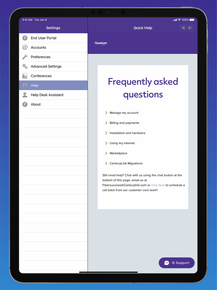 Quantum Fiber Connected Voice