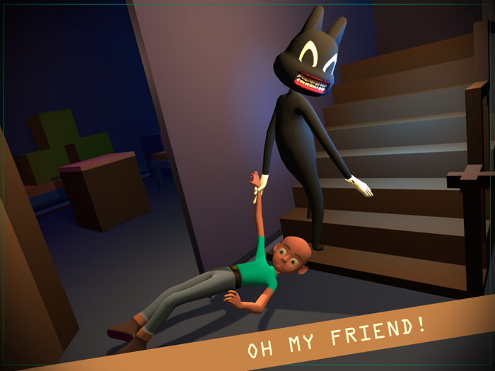 Horror Cartoon Cat Escape