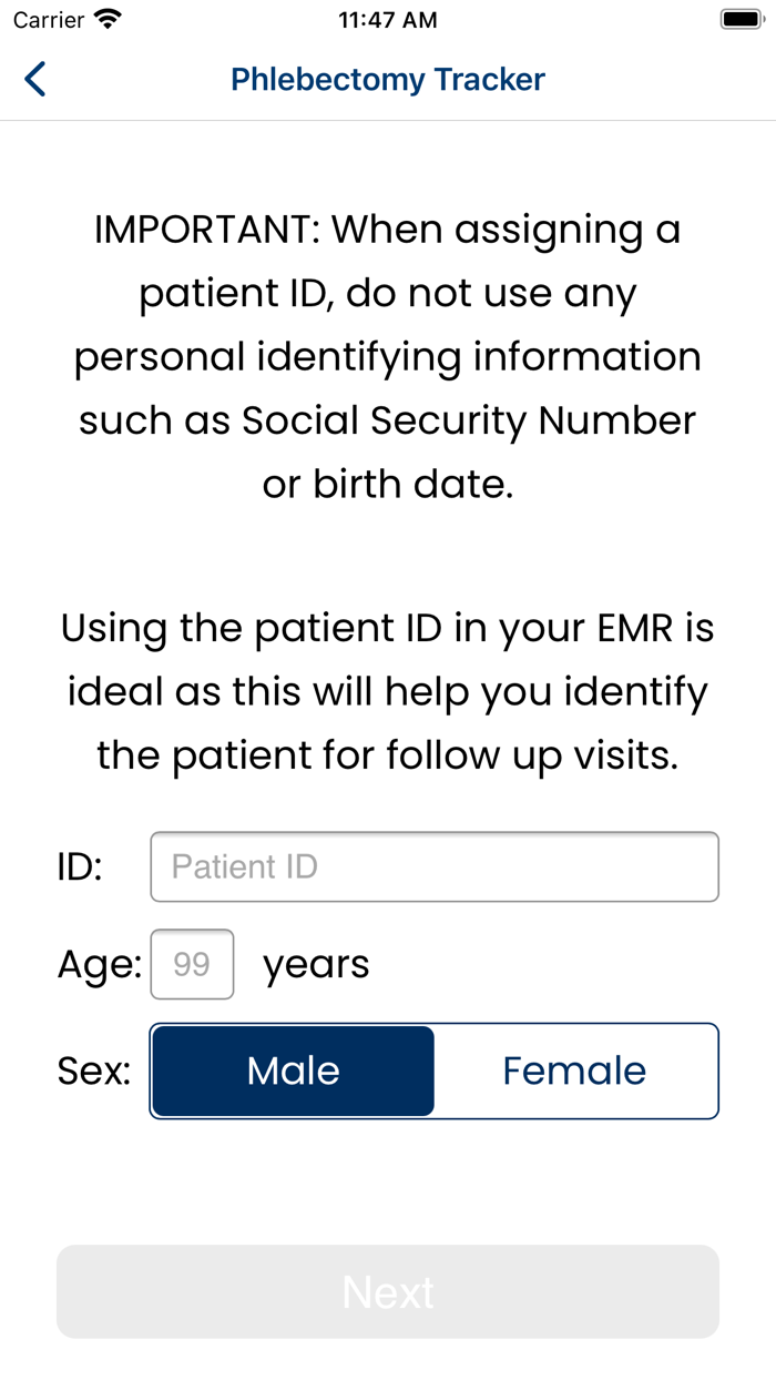 AVLS Phlebectomy App
