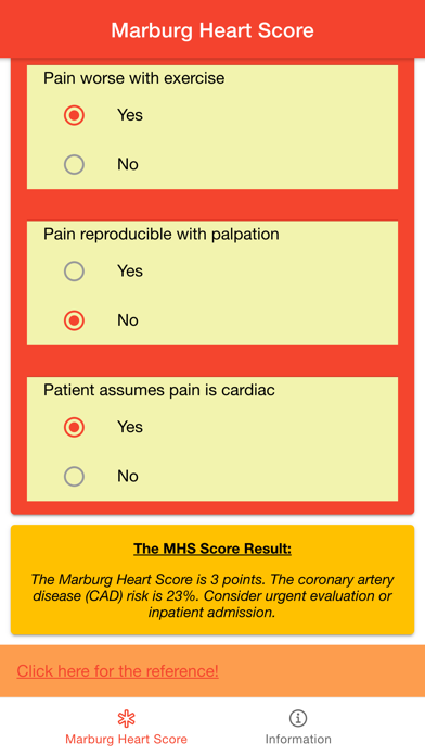 Cardiology Marburg Heart Score screenshot 2