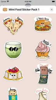 mimi food sticker pack 1 iphone screenshot 1