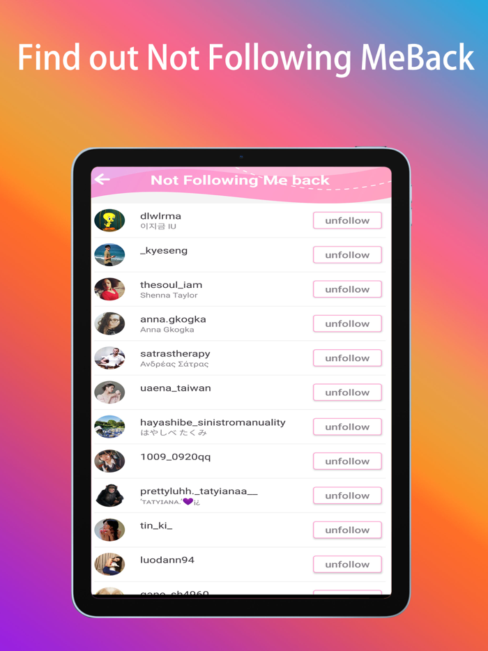 Unfollowers Followers Tracker