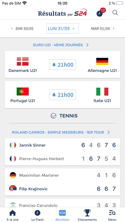 Le Figaro Sport: info résultat screenshot-5
