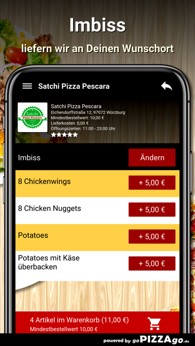Satchi Pizza Pescara Würzburg screenshot 6