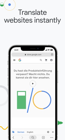 Google Chrome app screenshot