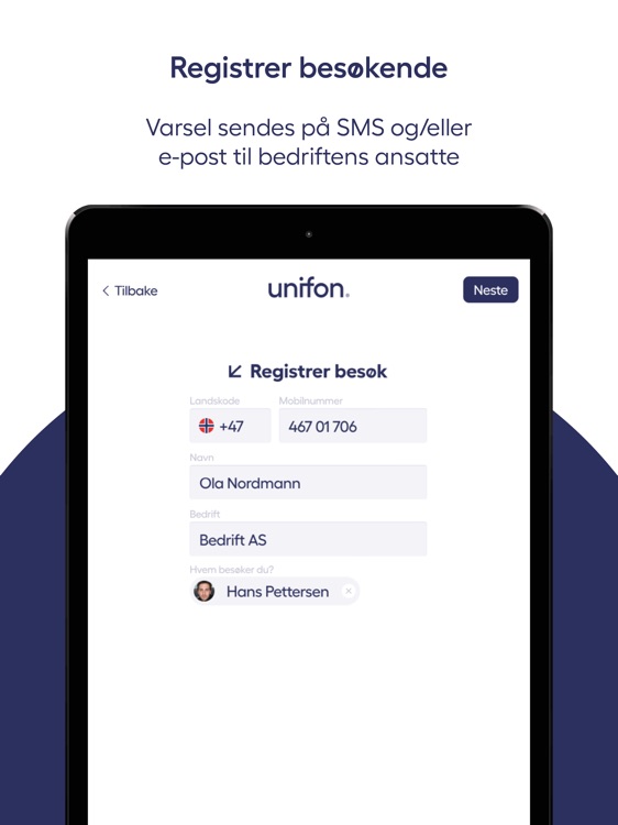 Unifon Besøksregistrering