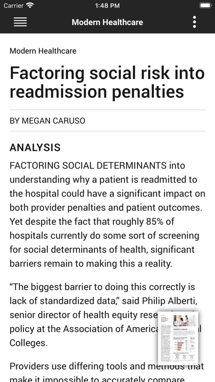 Modern Healthcare Magazine
