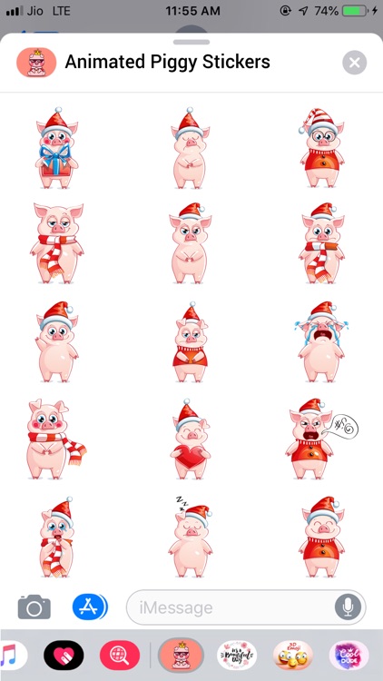 Animated Piggy Stickers!