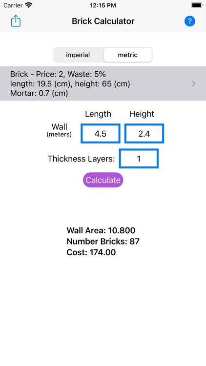 Bricks Estimator screenshot-4