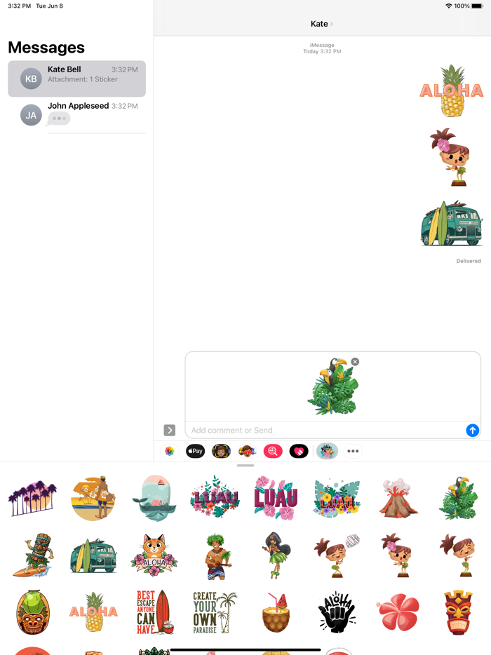 Sunshine Hawaii Luau Stickers