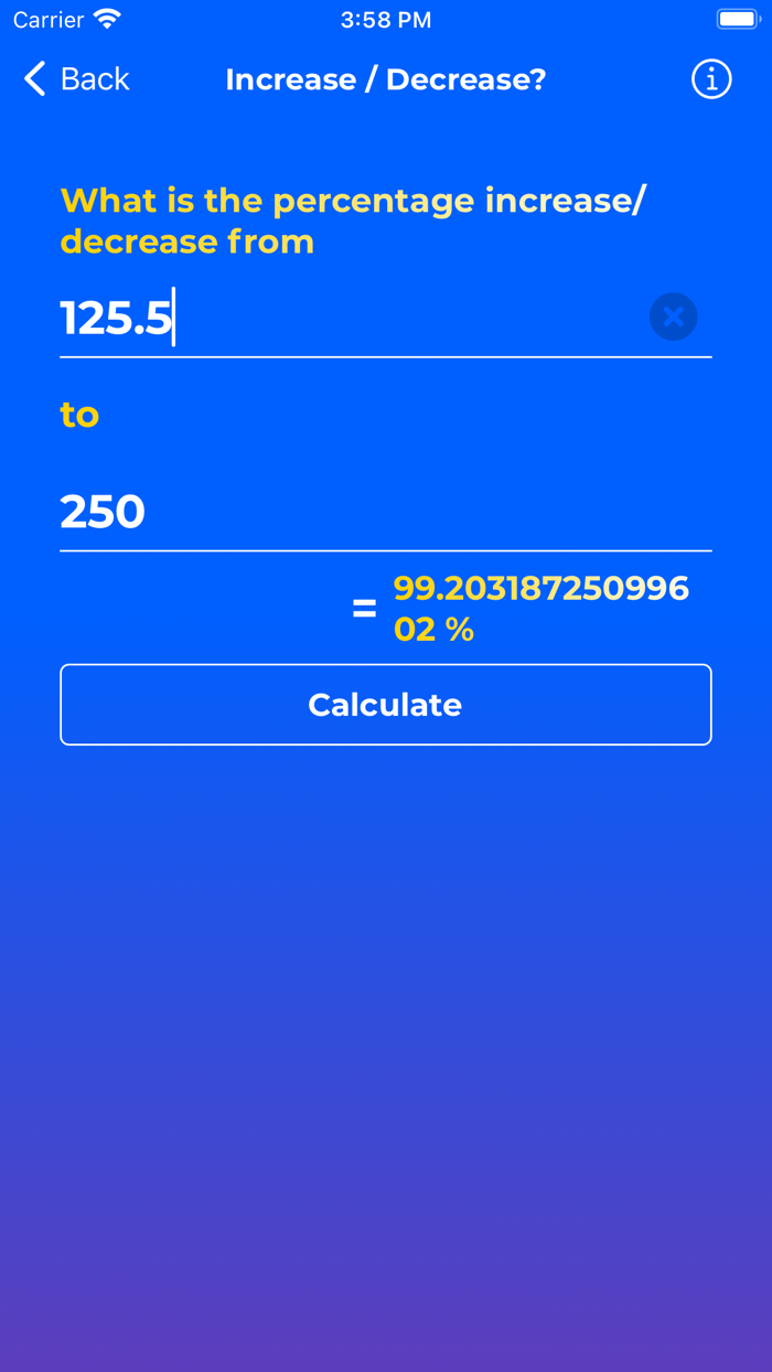 Percent Calculator App
