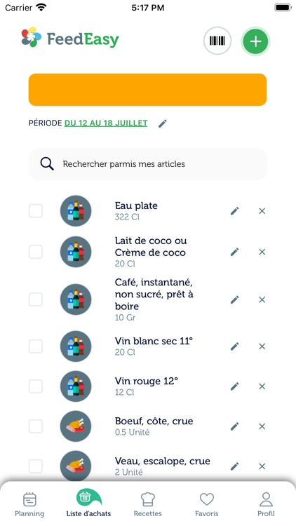 Feed Easy, planifiez vos repas