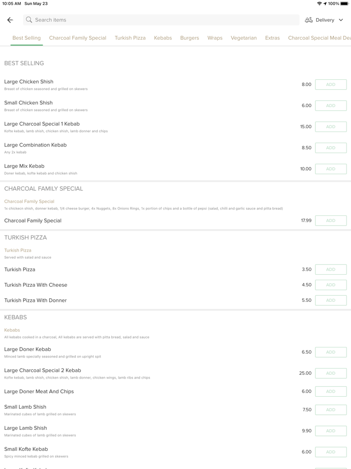 Charcoal Grill And Kebab House