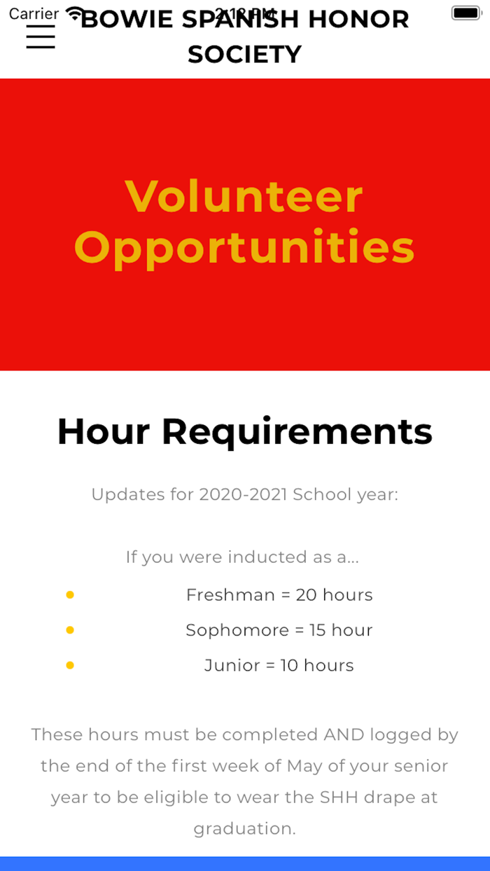 JBHS Spanish Honor Society