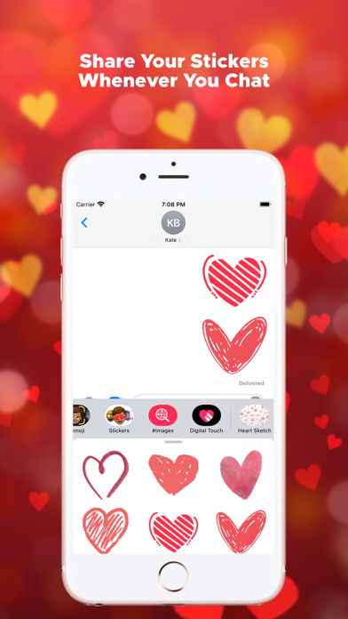 Heart Sketch Emojis screenshot 3