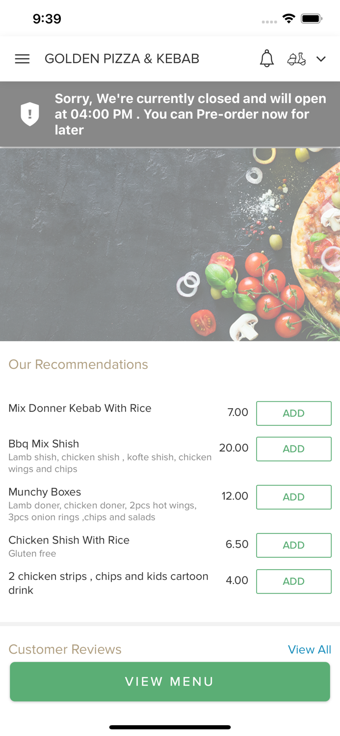 GOLDEN PIZZA AND KEBAB