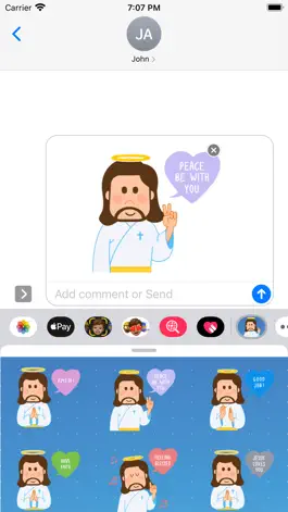 Game screenshot Jesus Stickers Animated apk