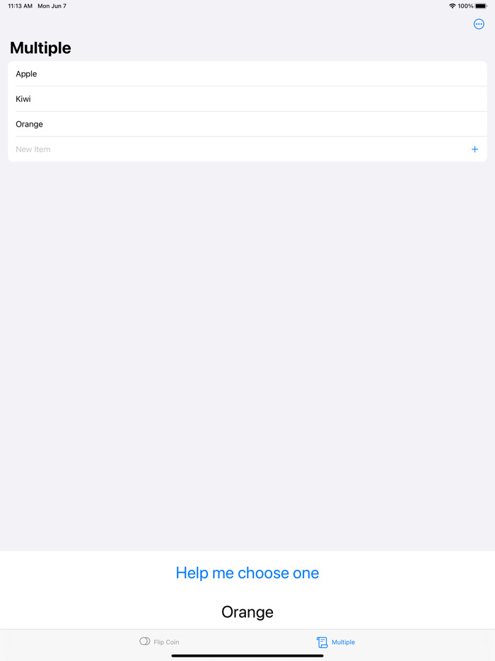 Random Choice - Coin/Multiple