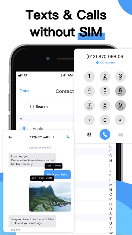 Phone Number-Text + Line Calls screenshot-5