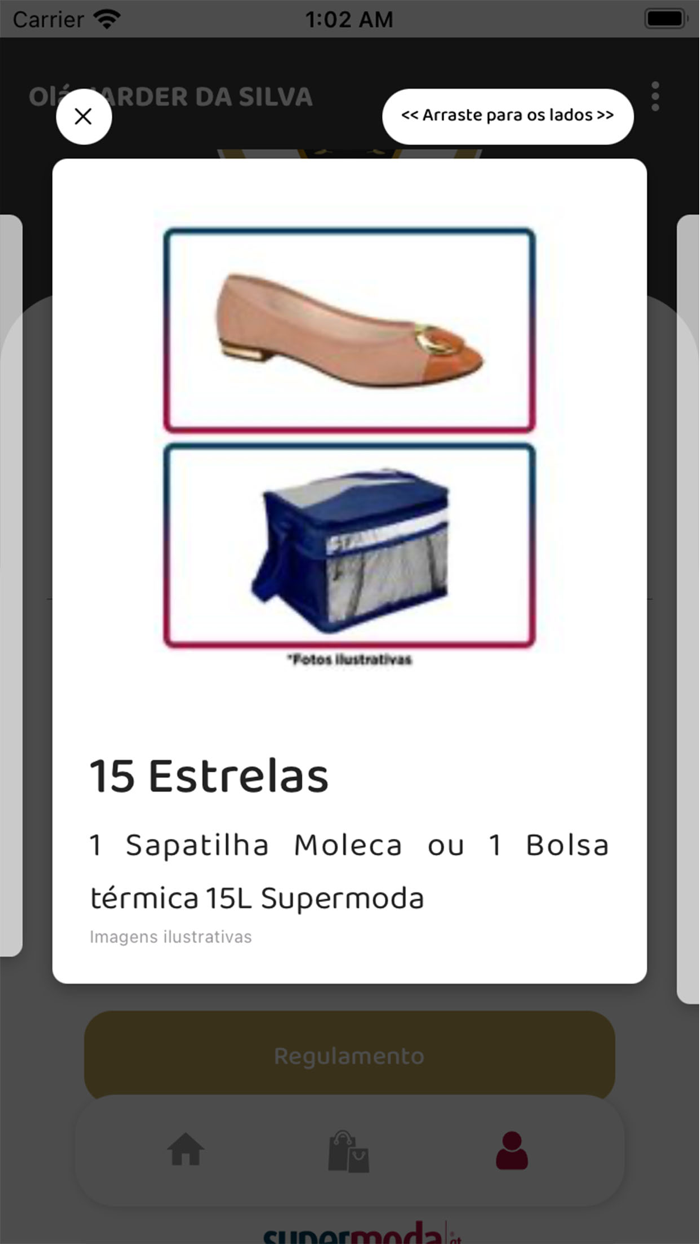 Cartão vip supermoda