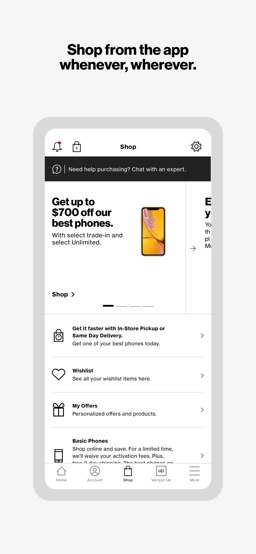 My Verizon app screenshot