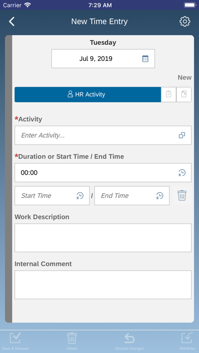 How to cancel & delete SAP Time Recording from iphone & ipad 4