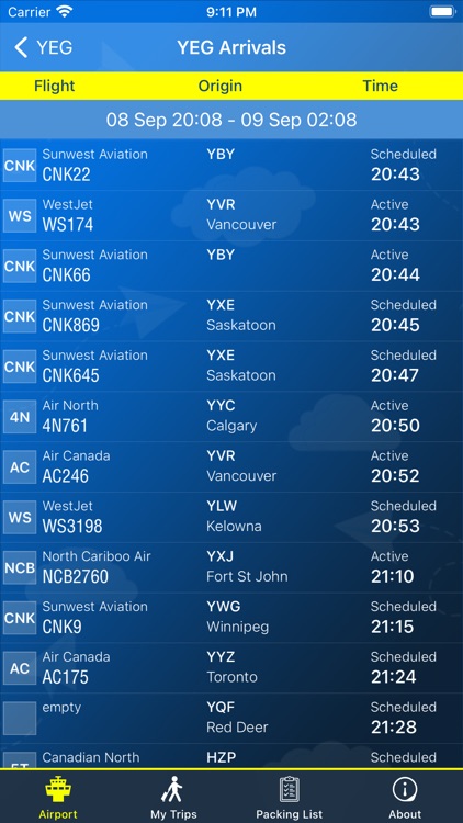 Edmonton Airport Info + Radar