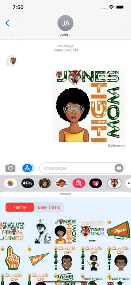 Game screenshot JonesHigh.com Stickers apk