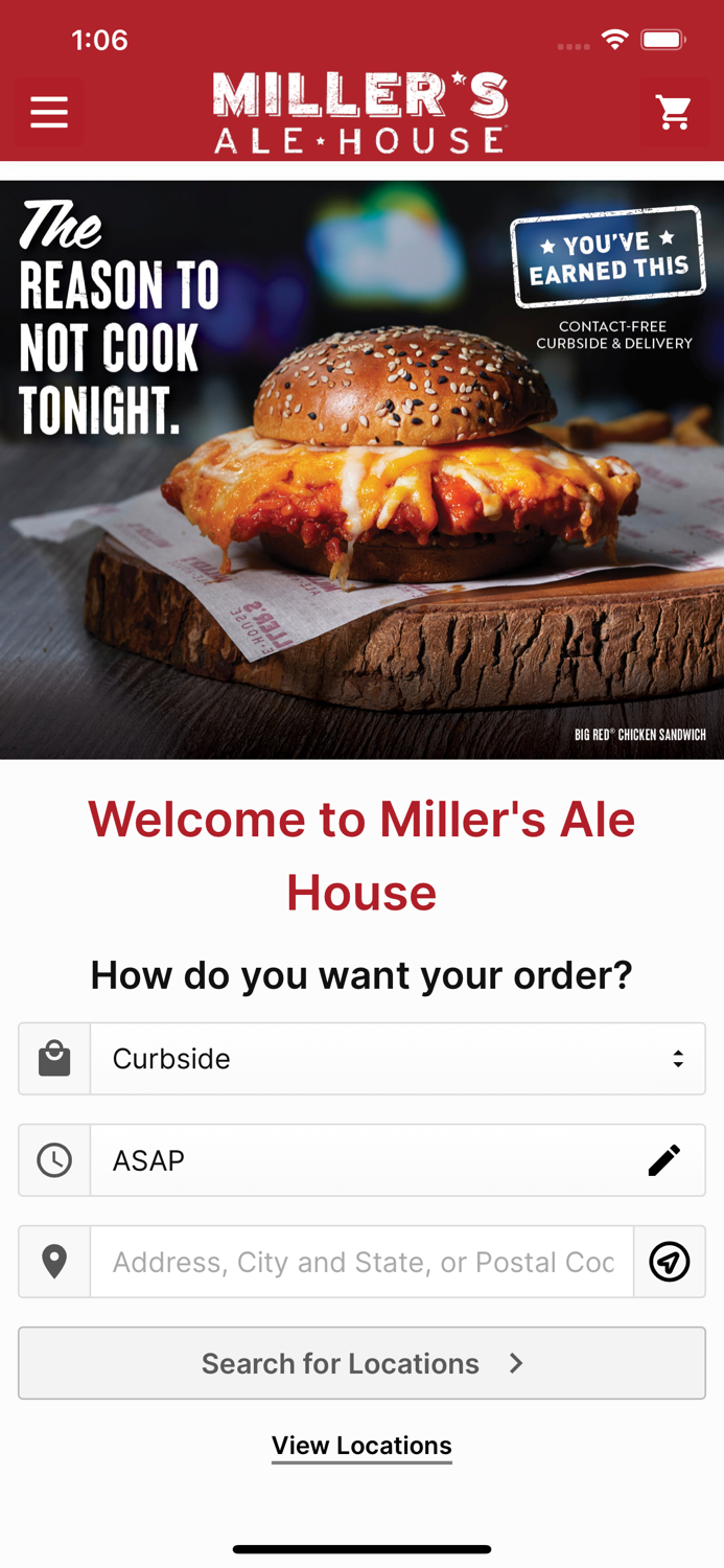 Millers Ale House Ordering