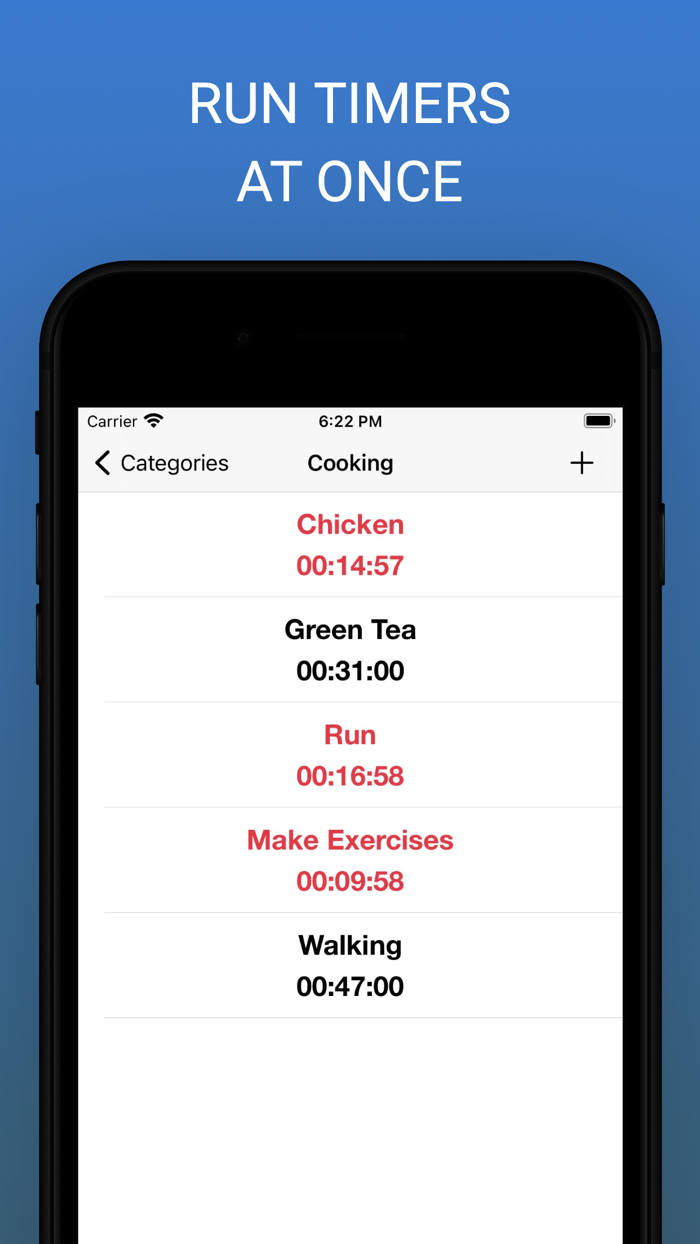 Multiple Timers Countdown