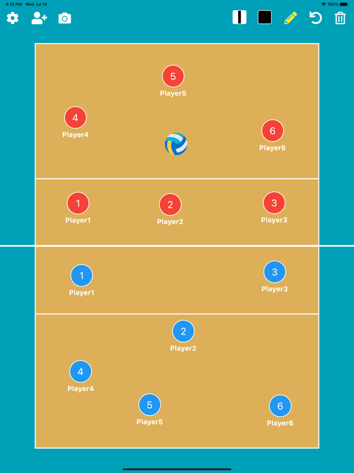 Simple Volleyball Tactic Board