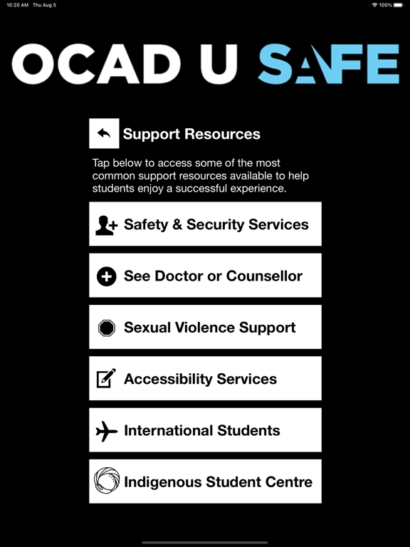 OCAD U Safe screenshot 3