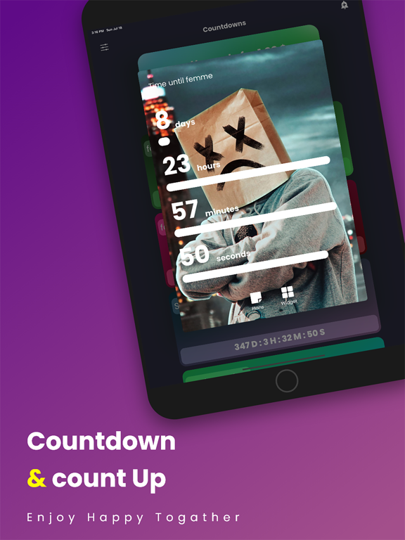 iCountDownt : planner,widget Screenshots