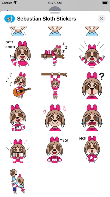 Sebastian Sloth Stickers screenshot-3