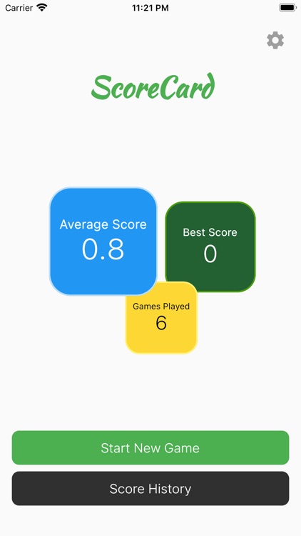 Golf Scorecard: the Simplest