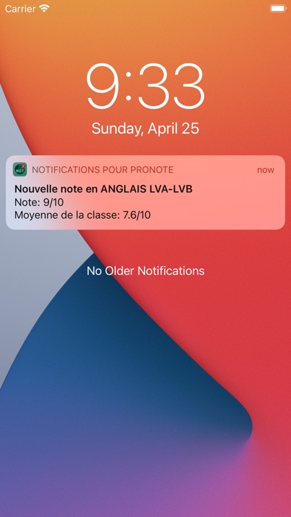 Notifications pour Pronote