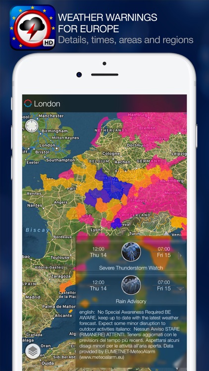 Weather Alert Map Europe