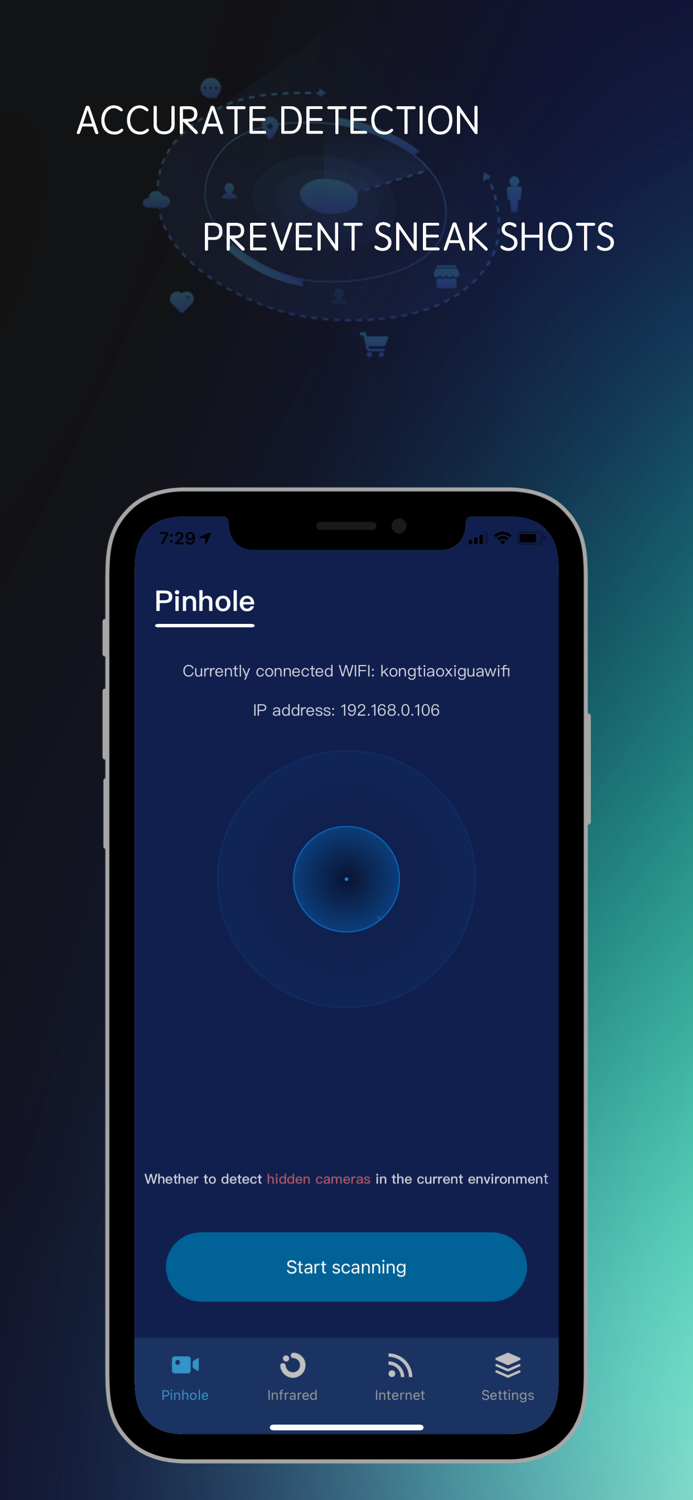 Detective-spy camera detection